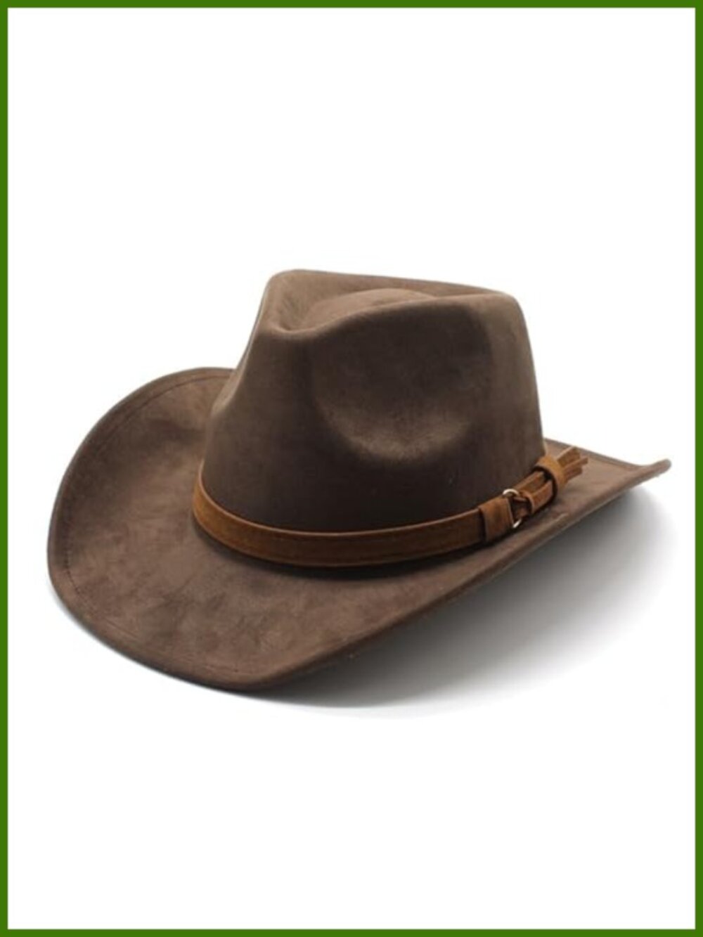 Suede Western Cowboy Hat Wide Brim Fedora Unisex Adjustable